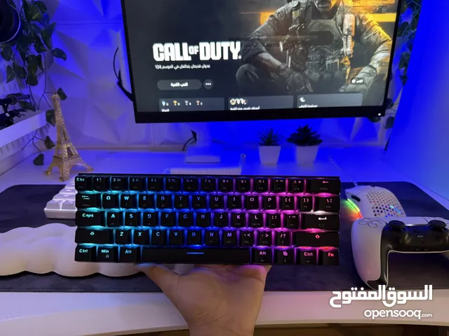 كيبورد ميكانيكي Motospeed CK62 RGB بلوتوث + سلكي نظيف جداً