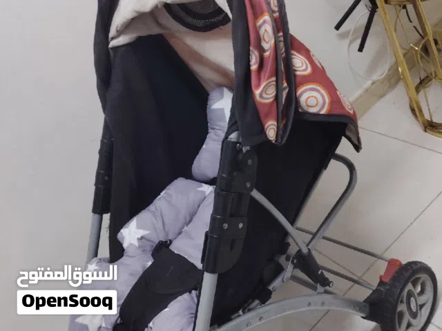 عربة اطفال +كرسي + سيارة اطفال