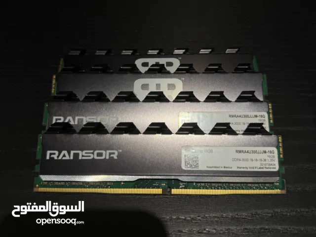 RANSOR DDR4 RAM 3000MHZ 16x4 KIT (64GB)