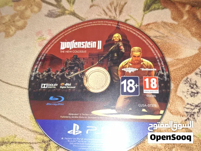 شريط لعبة wolfenstien 2 the new colossus بحاله جديده