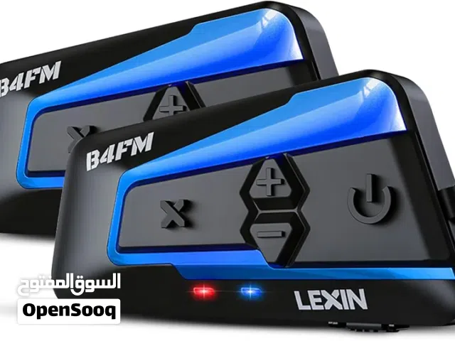سماعتان رأس LEXIN LX-B4FM بلوتوث للدراجات النارية مع راديو FM، سماعة رأس بلوتوث للخوذة للدراجات