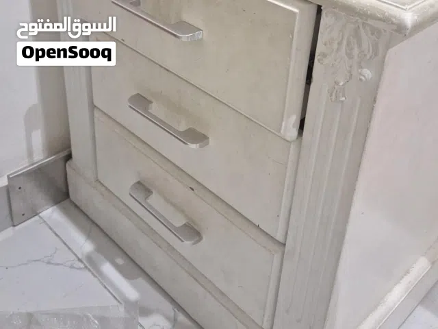 Used White Bedside Table / Drawer Cabinet – 3 Drawers – Good Condition