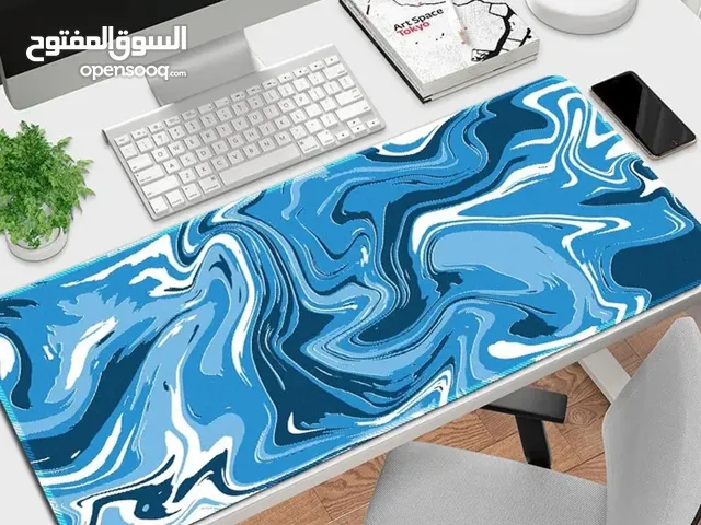 Blue smooth wavy mouse pad