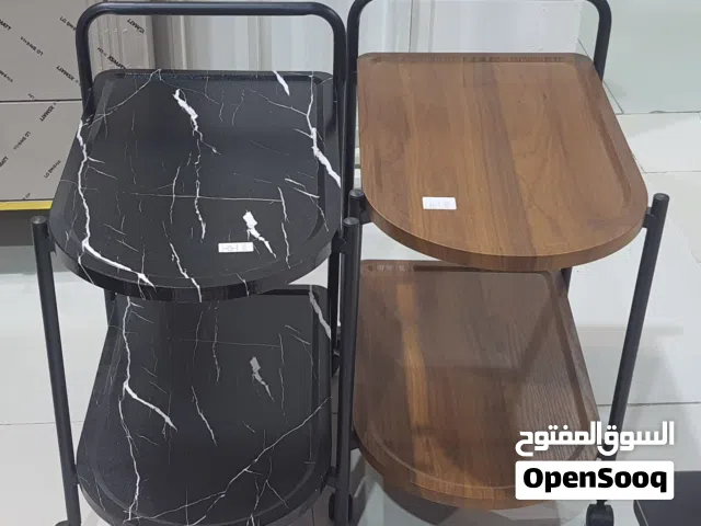 تروللي طعام  تروللي طعام متحرك لون بني ولون اسود لدي البدر للمفروشات موقعنا بالخوير