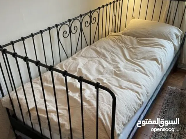 Ikea bed and cabinet   سرير من ايكيا و خزانة خشب ثقيل