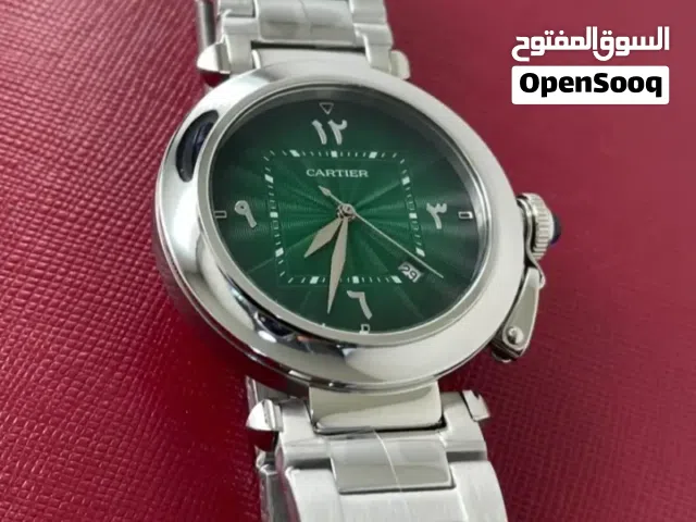 Cartier stainless steel Arabic dial Men watch  ساعة كارتييه رجالية من الفولاذ المقاوم للصدأ بمينا عر