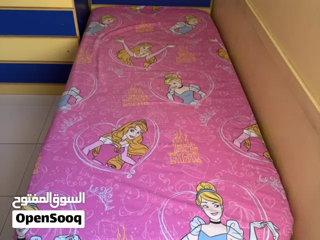 Kids Single bed with mattress and wall book shelf