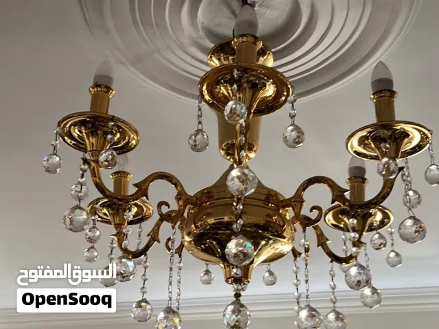 نجفة كريستال عصفور 6 دراع مطلية