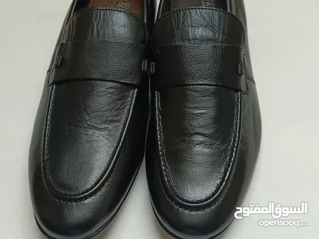 black loafer leather shoes