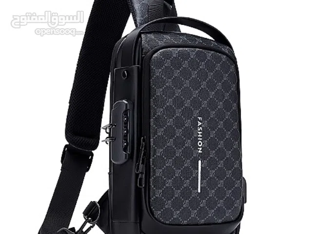 Sac de poitrine homme avec port USB – Imperméable et anti-vol