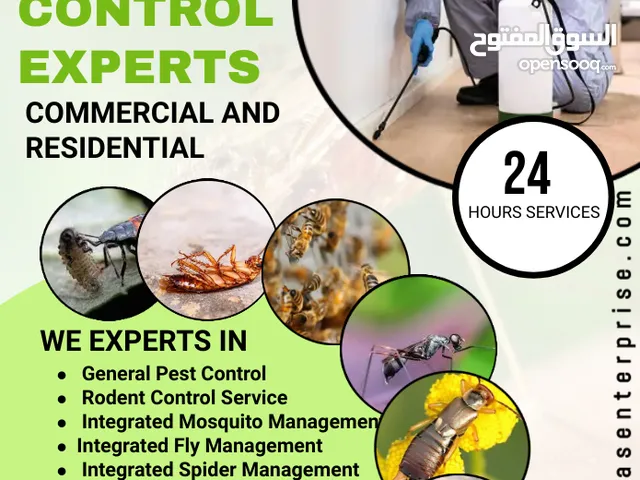 خدمة مكافحة الحشرات والتنظيف