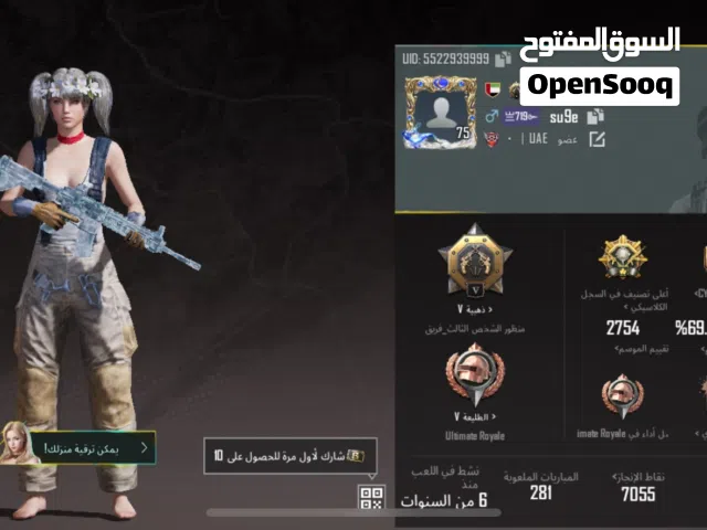 Pubg Accounts and Characters for Sale in Ajman