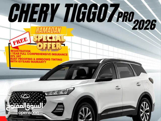 BRAND NEW CHERY TIGGO7 SPORT  RAMADAN OFFERS  NO ADDITIIONAL CHARGES  KANOO AGENT  2026 MODEL