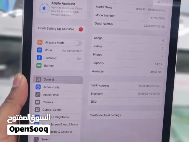 Used iPad Air 4 in Oman  64GB Storage