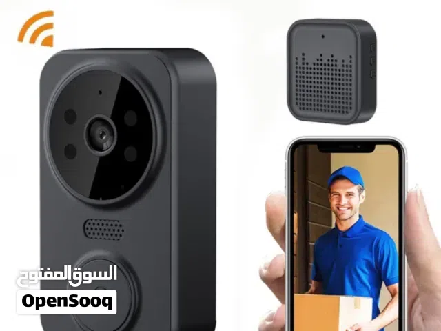 جرس باب ذكي مع كاميرا فيديو – مراقبة ومكالمات من الموبايل كامرة بدقة عالية  اتصال wifi  متيكروفون