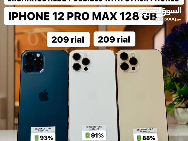 iPhone 12 Pro Max 128 GB Above 90% Battery Life - Good Colours available - All at Good Prices