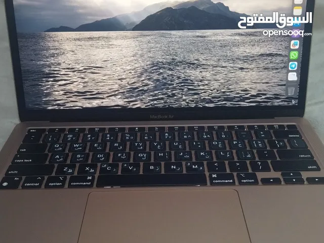ماك بوك باللون الذهبي لا يحتوي على خدوش و جميع القطع أصلية مية بالمية - MacBook Air M1 Gold
