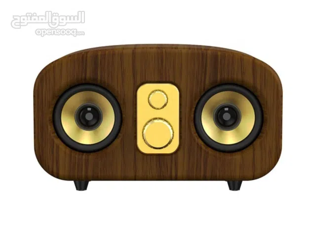 E-3401 Walnut Wood Grain Metal Bluetooth Speaker  سماعة بلوتوث بتصميم خشب الجوز مع هيكل معدني