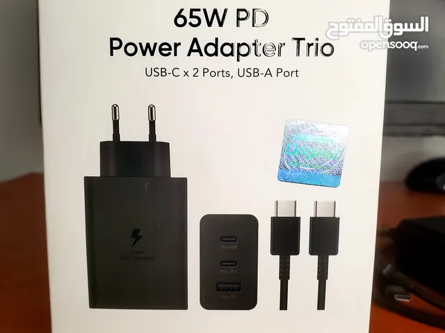 شاحن سامسونج أصلي 65w وات قوة الشحن من 0 ل 60 في اقل من 30 دقيقة كردوكة + وصلة typc اتجاهين Samsung