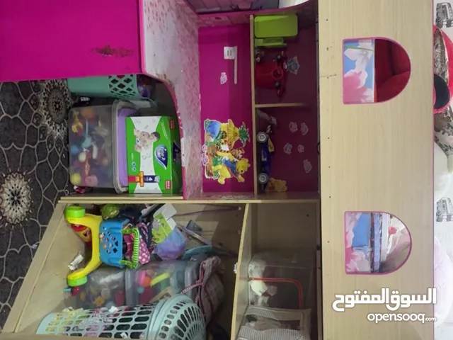 Bed with storage and table