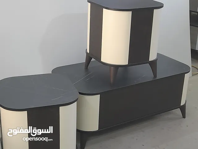 طاولات وسط خشب ودهان الون اختياري مكون من ثلاث قطع تفصيل حسب المقاس