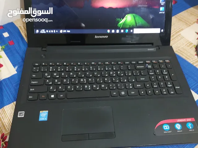 للبيع لاب توب لينوفو بحالة ممتازه مع الشاحن والشنطه كور i5 ssD 8رام مساحه 512