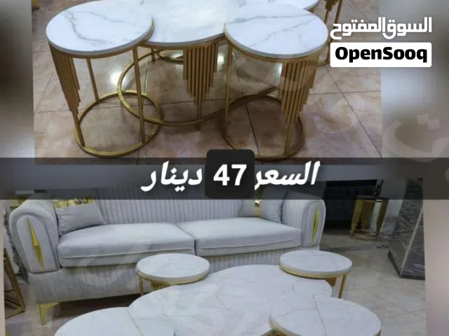 طربيزات معدنية بتصميم عصري 5 قطع و3 قطع لعدة موديلات وعدة أشكال بأسعار تبدأ من 20 دينار
