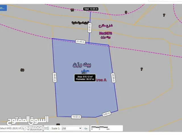 نمرة ارض للبيع في بيت وزن