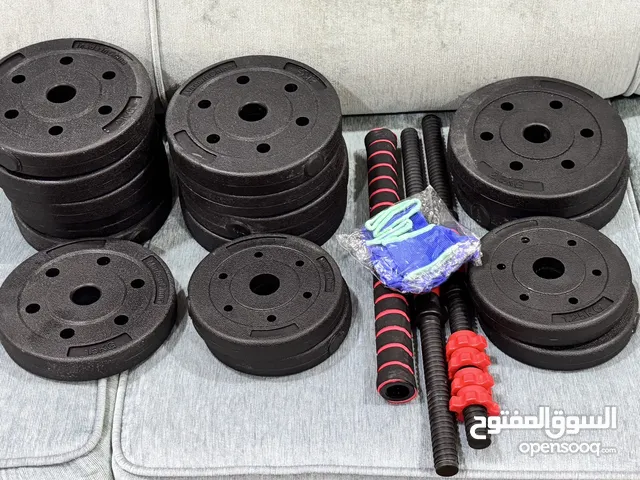 أوزان للتمارين الرياضية جديدة لم تستعمل قط اوزان مختلفة 16 قطعة = 27 كيلو جرام لتكوين العضلات