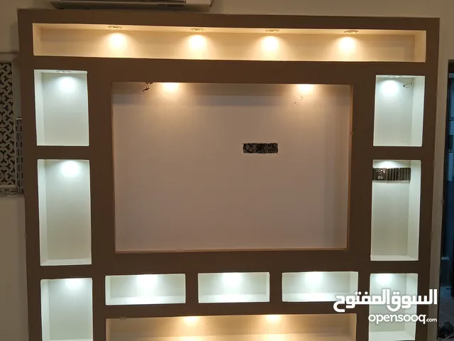 عمل ديكورات جبس بورد+ صبغ جدران + سقوف ثانويه+ تغليف جدران