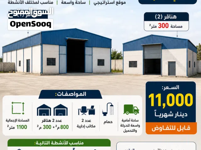 عدد 2 هناقر للايجار سقف زينقو في حي الانتصار خلف مشفى كلينكا