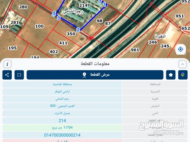 للايجار ارض 12 دونم رجم الشامي شارع الميه ثاني نمره مميزه للحاويات او مبيت شاحنات