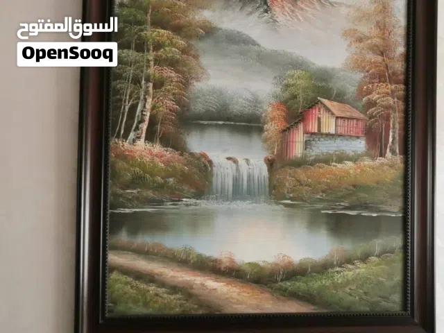 لوحات فنيه من معرض بالحسين رسم بالسكين رائعه