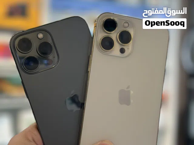 iPhone 13 Pro Max 256GB بحالة ممتازه كفالة استرداد نقدي الألوان (رمادي.ذهبي)89-90