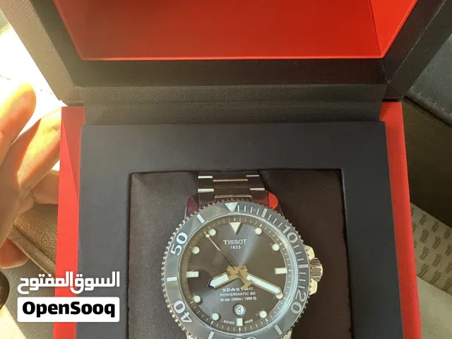 ساعه tissot powermatic 80 seastar 30bar 300m/1000ft