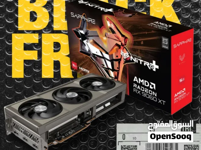RX كارت شاشة 9060xt sapphire nitro+ 16gbvram اقوى نسخة بالعالم 2k extreme  اخو الجديد بعده