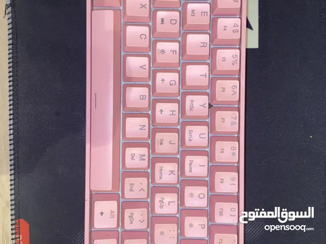 HK gaming GK61 keyboard pink كيبورد قيمنج جيمنج من شركة هيتش كي قيمنج لون الوردي