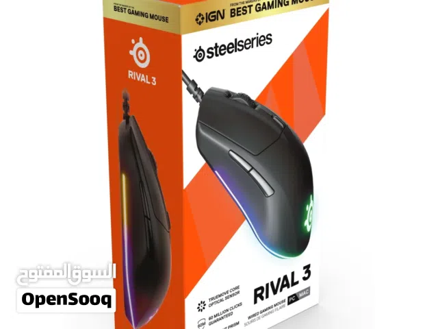 ماوس سلكي اصلي STEELSERIES RIVAL 3 8500 CPI USB WIRED MOUSE