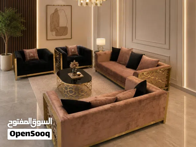 صالون كلسيكي عدد اتنين كنبه واتنين كرسي نشاف مضغوط جديد