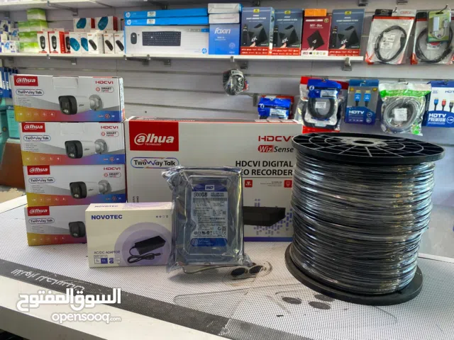 كاميرات دهوا أصلية (100/100) عدد 4 كامرات  ثنين ميكروفون (صوت)