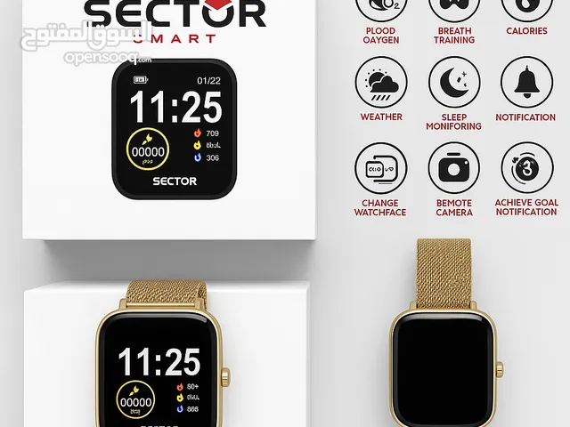 SECTOR SMART WATCH -gold  بساعة سكتور الذكيه باللون الذهبي من  TIME CENTER