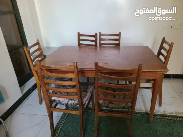 طاولة طعام متعددة الاحجام مع 6 كراسي من اقوى انواع الخشب ب50 الف ريال