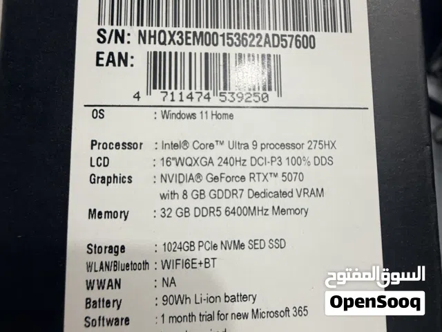 Acer Predator Helios Neo 16 Ai