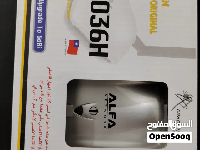 ألفا AWUS036H الأصلية، أقوى أدابتر واي فاي بمدى طويل ودعم لاختبارات الشبكات، مثالية للباحثين بالأم