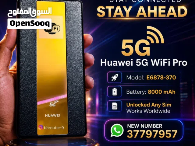 Huawei 5G Mobile WiFi Pro E6878-370 Battery: 8000mAh unlocked  Any Sim card Support