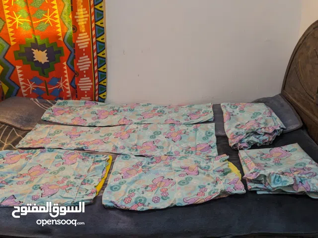 Bedding set 1.5 with elephants 6 items  طقم ملايات سرير مقاس 1.5 برسومات فيلة – 6 قطع