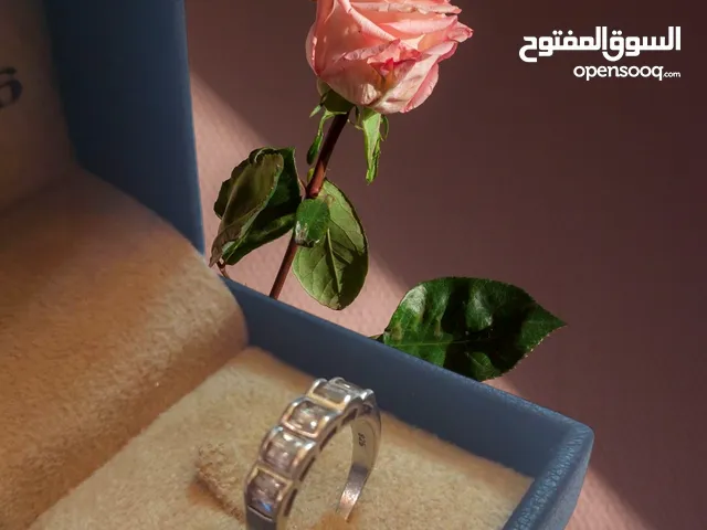خاتم فضة 925 قياس 16
