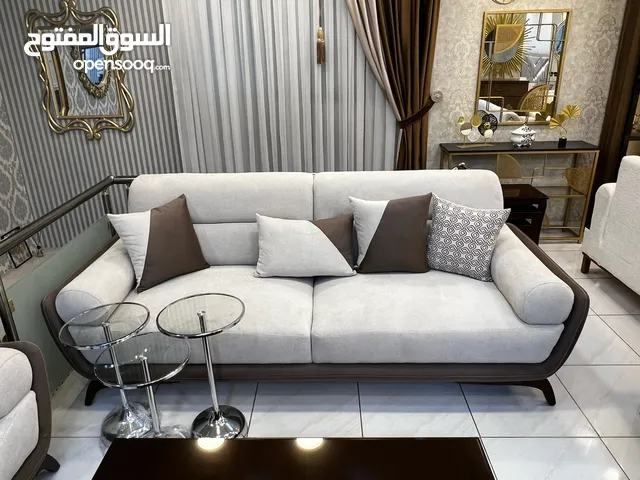 طقم كنب مودرن فخم موديل عصري وأنيق خشب زان وسويد وأسفنج دانلوب