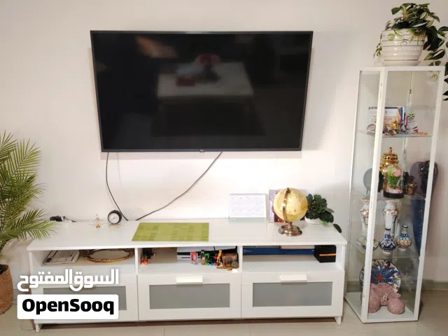 Graceful TV stand + Elegenat Glass Cabinet for Sale