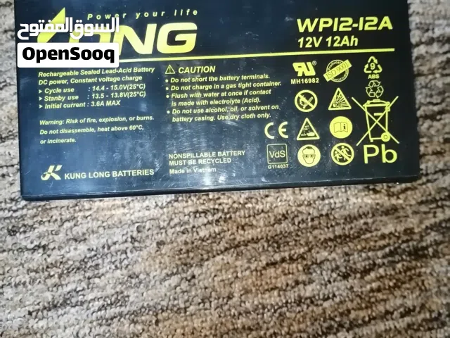 بطارية 12v ب 12امبير جديدة بالباكيت سبب البيع مارهمت على جهازي